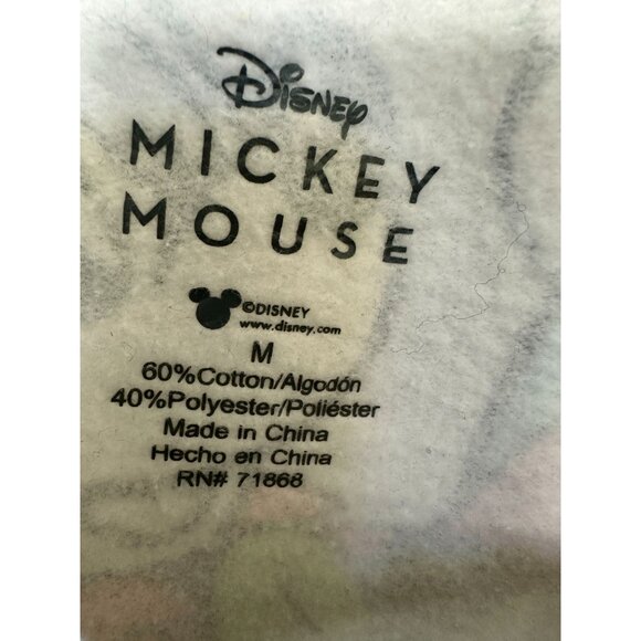 Disney Mickey Mouse Sweatshirt M Crew Neck Long Sleeve‎ Cotton/Polyester Blend - Picture 3 of 6